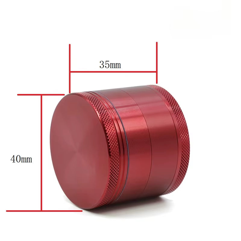 MOONSHADE Portable 40Mm Diameter 4 Layers Tobacco Grinder Zinc Alloy Herb Crusher for Smoking Accessorie Household Smoke Tools