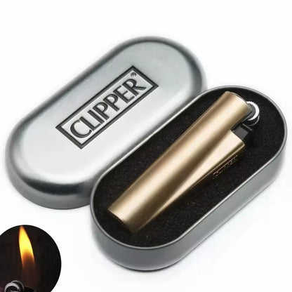 2024 Spain Original Clipper Metal Grinding Wheel Lighter Butane Gas Jet Torch Lighter Men'S Collection of Exquisite Gifts