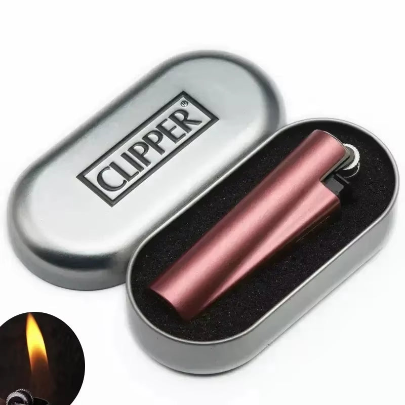 2024 Spain Original Clipper Metal Grinding Wheel Lighter Butane Gas Jet Torch Lighter Men'S Collection of Exquisite Gifts